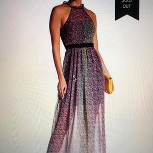 Ruffle Mock Neck Maxi Dress BCBGGeneration